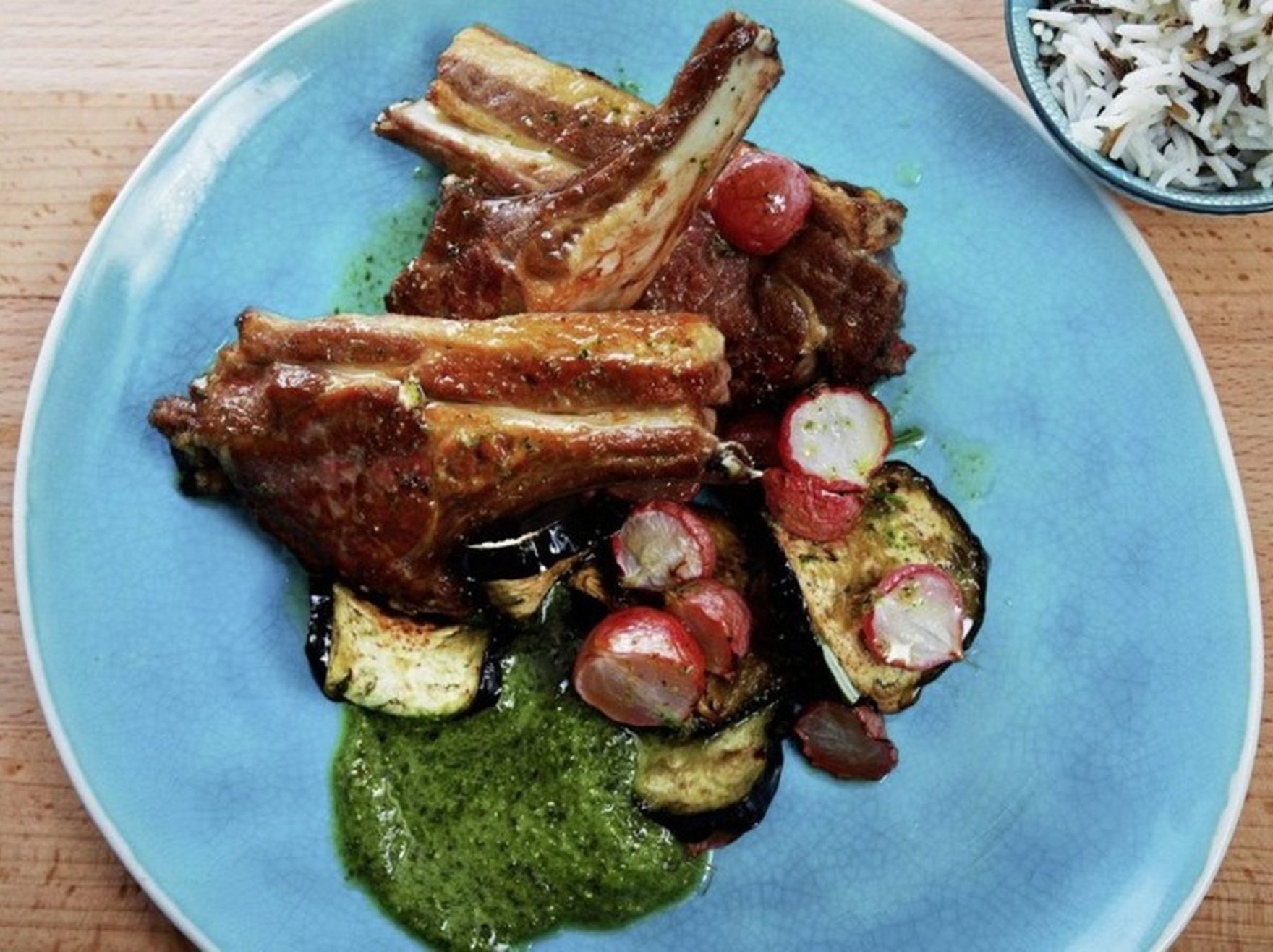 James St Cookery School: Easter lamb chops and herb and almond green sauce